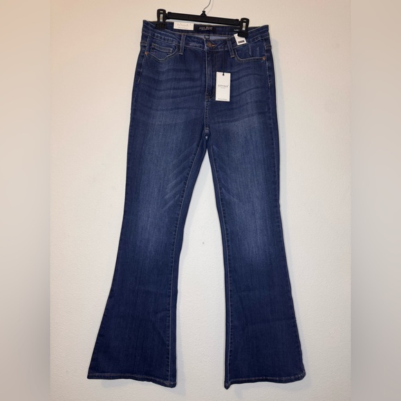 Judy Blue Denim - NEW Judy Blue Dark Blue Flare Jeans High Waist